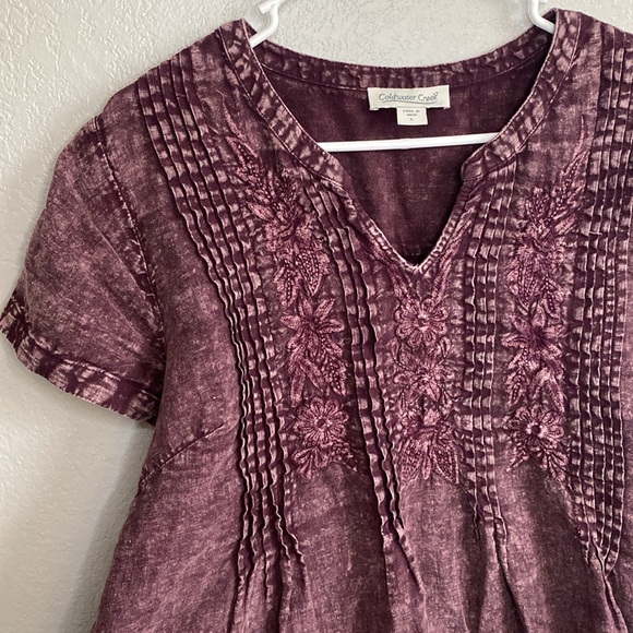 Coldwater Creek linen top - Picture 2 of 6